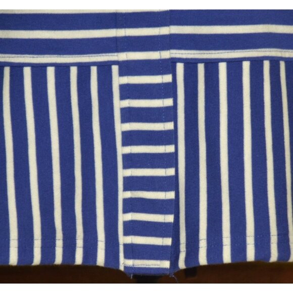 C Wonder Ladies Blue Nautical Striped 3/4 Sleeve Full Zip Cotton Knit Jacket 12 - Picture 4 of 11